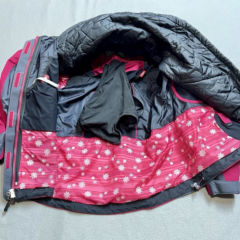 Vintage 90s Retro Colorful LL Bean 3 In 1 Ski Jacket EUC Women's M Ski Snow - Picture 5 of 9